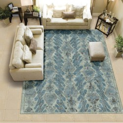 The color blue can represent trust and stability, which makes this Mafi Signature rug perfect for your living room.