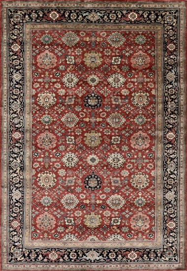 Traditional Orange/Rust Wool Area Rug: Mafi Signature Limited Edition AK-402 (Hand-Knotted Area Rug)