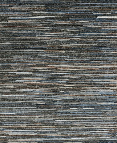 Modern/Transitional Charcoal/Black Wool Area Rug: Mafi Signature Amber AM-3009 (Hand-Knotted Area Rug)