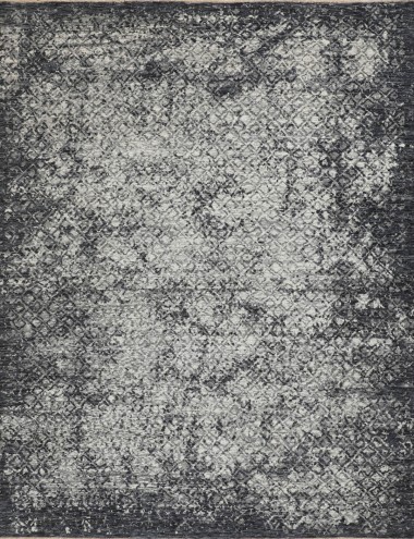 Bohemian/Transitional Grey/Silver Wool Area Rug: Mafi Signature Amazon AMZ-502 (Hand-Knotted Area Rug)