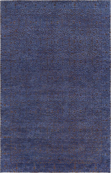 Transitional/Bohemian Blue/Navy Wool Area Rug: West Lake Ashville 2310078: Blue (Hand-Knotted Area Rug)