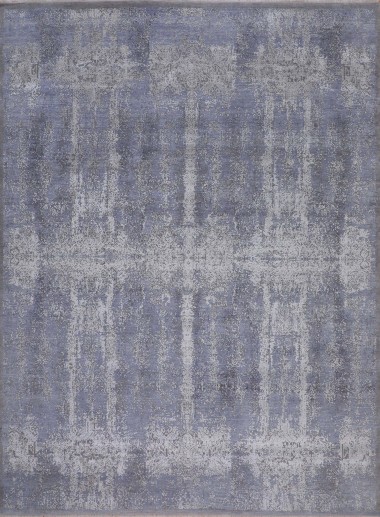 Transitional/Modern Grey/Silver Wool Area Rug: Mafi Signature Cologne COL-157 (Hand-Knotted Area Rug)