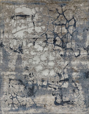 Transitional/Modern Beige/Tan Wool Area Rug: Mafi Signature Cosmos COM-978 (Hand-Knotted Area Rug)