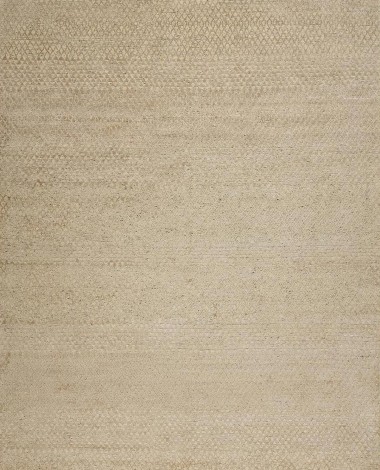 Modern/Transitional Ivory Wool Area Rug: Silk Road Darryl 194001 (Hand-Knotted Area Rug)
