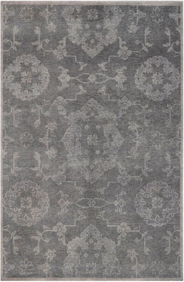 Bohemian Grey/Silver Wool Area Rug: West Lake Edelle 2352009: Grey (Hand-Knotted Area Rug)