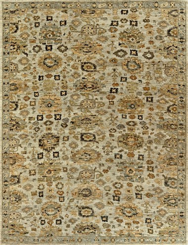 Traditional Beige/Tan Wool Area Rug: Mafi Signature Empire EP-02 (Hand-Knotted Area Rug)