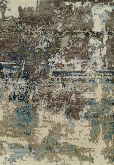 Regal | Equestrian | 185475: Blue/Grey area rug Transitional/Modern Blue/Navy Wool Area Rug: Regal Equestrian 185475: Blue/Grey (Hand-Knotted Area Rug)