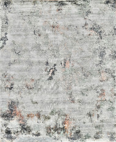 Modern/Transitional Blue/Navy Wool Area Rug: Mafi Signature Cocoon HBS-5368 (Hand-Knotted Area Rug)