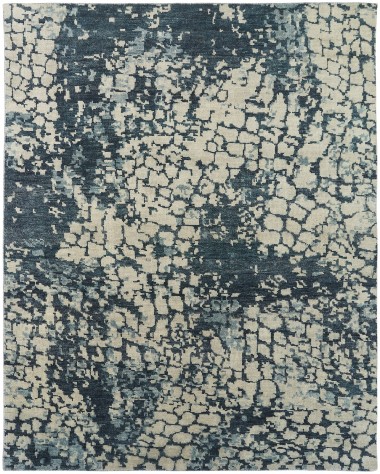 Regal | Issaquah Treasures | 189452: Indigo/Ivory area rug Transitional/Modern Blue/Navy Wool Area Rug: Regal Issaquah Treasures 189452: Indigo/Ivory (Hand-Knotted Area Rug)