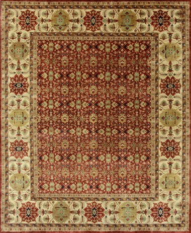 Mafi Signature | Khanna | KH-1276: Red/Beige area rug Traditional Red/Burgundy Wool Area Rug: Mafi Signature Khanna KH-1276 (Hand-Knotted Area Rug)