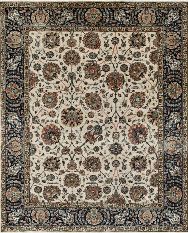 Traditional Beige/Tan Wool Area Rug: Mafi Signature Khanna KH-1314 (Hand-Knotted Area Rug)