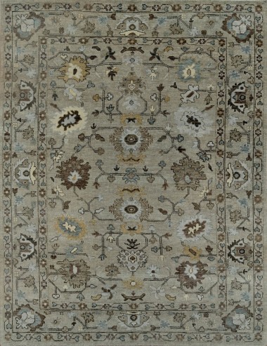 Traditional Beige/Tan Wool Area Rug: Mafi Signature Lyra LY-1004 (Hand-Knotted Area Rug)