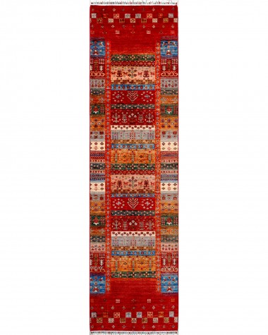 Bohemian/Traditional Multi Wool Area Rug: Karachi Lahore 21279: Multi (Hand-Knotted Area Rug)