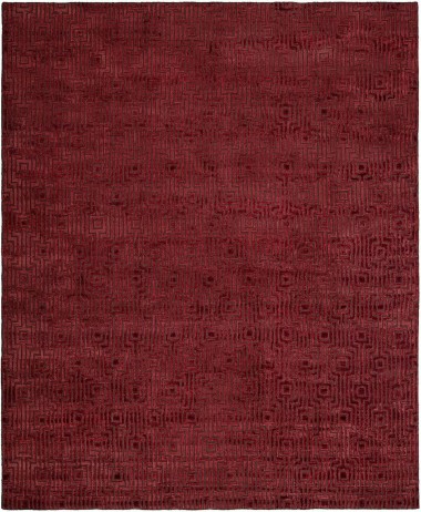 Silk Road | Laila | 19129203: Burgundy area rug Modern/Transitional Burgundy Wool Area Rug: Silk Road Laila 19129203 (Handmade Area Rug)