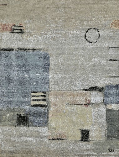 Mafi Signature | Hudson | MDC-1478: Beige area rug Modern Beige/Tan Wool Area Rug: Mafi Signature Hudson MDC-1478 (Hand-Knotted Area Rug)