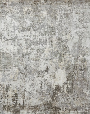 Transitional/Modern Grey/Silver Wool Area Rug: Regal New Love 1814593: Grey/Brown (Hand-Knotted Area Rug)
