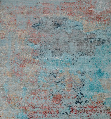 Traditional/Transitional Blue/Navy Wool Area Rug: Mafi Signature Gelato NM-6009 (Hand-Knotted Area Rug)