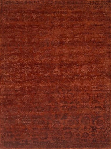 Regal | Nouveau Riche | 1814239: Rust area rug Traditional Orange/Rust Wool Area Rug: Regal Nouveau Riche 1814239: Rust (Hand-Knotted Area Rug)