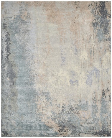 Regal | Pacific View | 1816469: Blue/Peach area rug Modern/Transitional Blue/Navy Wool Area Rug: Regal Pacific View 1816469: Blue/Peach (Hand-Knotted Area Rug)