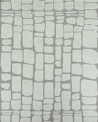Bohemian/Shag Ivory/White Wool Area Rug: Mafi Signature Rafat RF-1015 (Hand-Knotted Area Rug)