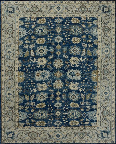 Traditional Blue/Navy Wool Area Rug: Mafi Signature Saga SG-1006 (Hand-Knotted Area Rug)