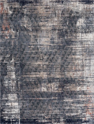 Modern/Transitional Charcoal/Black Area Rug: Regal Smolder 1819387: Midnight (Power-Loomed Area Rug)