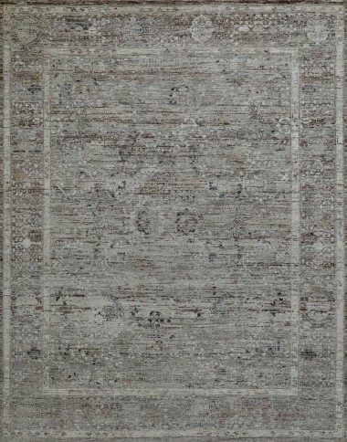 Traditional Grey/Silver Wool Area Rug: Mafi Signature Topica TO-112 (Hand-Knotted Area Rug)