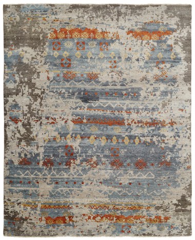 Regal | Tswana | 1820033: Earth Tones/Clay area rug Bohemian/Transitional Multi Wool Area Rug: Regal Tswana 1820033: Earth Tones/Clay (Hand-Knotted Area Rug)