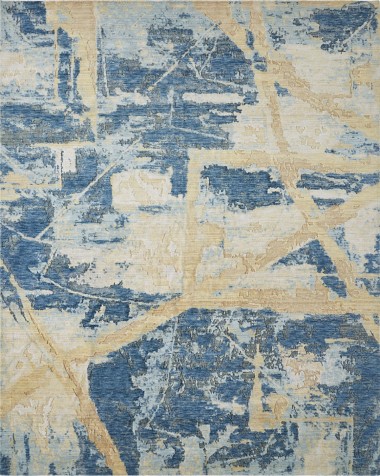 Regal | Vancouver Nights | 1822493: Denim/Sand area rug Modern Blue/Navy Wool Area Rug: Regal Vancouver Nights 1822493: Denim/Sand (Power-Loomed Area Rug)