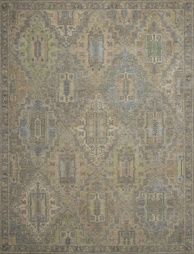 Traditional Brown Wool Area Rug: Antiquity Willow Crest 1230101: Brown/Sage (Hand-Knotted Area Rug)