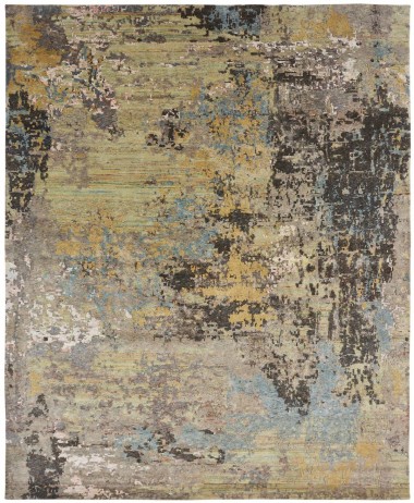 Regal | Zanza Flourish | 1826915: Green/Multi area rug Transitional/Modern Green Wool Area Rug: Regal Zanza Flourish 1826915: Green/Multi (Hand-Knotted Area Rug)