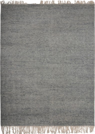 Modern/Transitional Charcoal/Black Wool Area Rug: Jakarta Zephyre 1026100 (Hand-Knotted Area Rug)