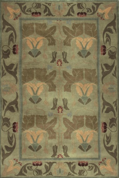 Bohemian Brown Wool Area Rug: Stickley Morris RU-1430 (Hand-Knotted Area Rug)