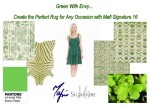 Green With Envy... create the perfect rug for any occasion with Mafi Signature 16 custom rugs
