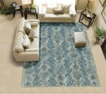 The color blue can represent trust and stability, which makes this Mafi Signature rug perfect for your living room.