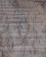 Transitional/Modern Grey/Silver Wool Area Rug: Mafi Signature Cosmos COM-380 (Hand-Knotted Area Rug)