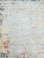 Modern/Transitional Grey/Silver Wool Area Rug: Mafi Signature Cocoon HBS-5385 (Hand-Knotted Area Rug)