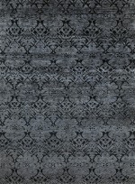 Transitional/Modern Charcoal/Black Area Rug: Mafi Signature Soft Melody SM-78226 (Hand-Knotted Area Rug)