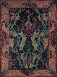 The Stickley English Garden: Black/Red area rug at Mafi International Rugs