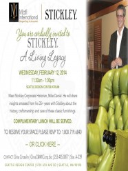 You are cordially invited to Stickley: A Living Legacy