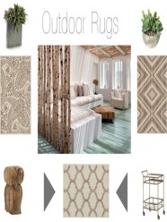 Exquisite Exterior Rooms with outdoor rugs and accessories at Mafi International