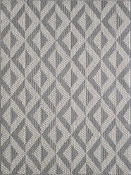 Modern/Bohemian/Indoor-Outdoor Grey/Silver Area Rug: Madison Terrarium 13209576: Grey (Power-Loomed Area Rug)