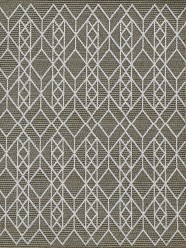 Modern/Bohemian/Indoor-Outdoor Grey/Silver Area Rug: Madison Terrarium 13201576: Grey (Power-Loomed Area Rug)