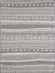 Modern/Bohemian/Indoor-Outdoor Grey/Silver Area Rug: Madison Terrarium 13201676: Grey (Power-Loomed Area Rug)