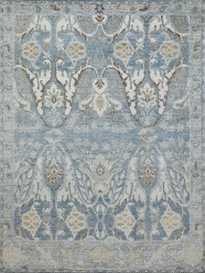 Traditional Grey/Silver Wool Area Rug: Mafi Signature Anatolian AN-132 (Hand-Knotted Area Rug)