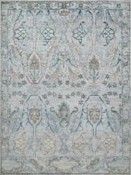 Traditional Grey/Silver Wool Area Rug: Mafi Signature Anatolian AN-132 (Hand-Knotted Area Rug)