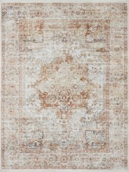 Traditional White/Ivory Area Rug: Allure Bright Nydra 1210 (Power-Loomed Area Rug)