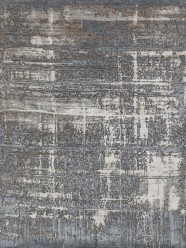 Transitional/Modern Grey/Silver Wool Area Rug: Mafi Signature Cologne COL-185 (Hand-Knotted Area Rug)
