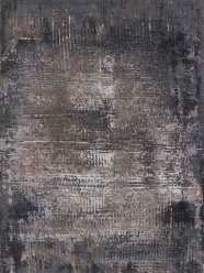 Transitional/Modern Charcoal/Black Wool Area Rug: Mafi Signature Cologne COL-194 (Hand-Knotted Area Rug)