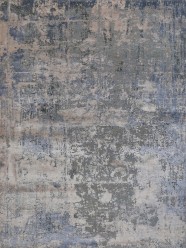 Transitional/Modern Blue/Navy Wool Area Rug: Mafi Signature Cologne COL-196 (Hand-Knotted Area Rug)